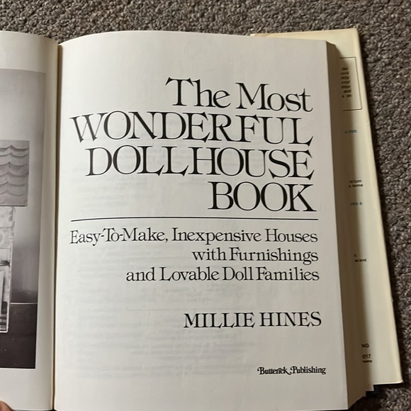 The Most Wonderful Dollhouse BOOK 1979 Millie Hines Hardcover Dust Jacket Teddy - Picture 5 of 16